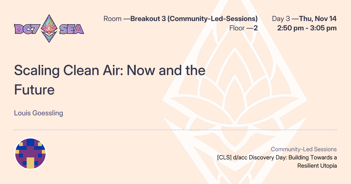 Scaling Clean Air: Now and the Future @ Devcon SEA